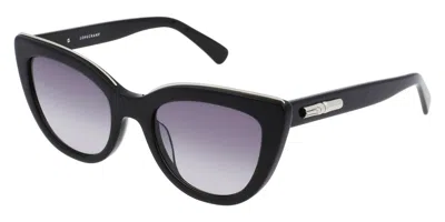 Shop Longchamp Women's 51 Mm Black Sunglasses Lo686s-001