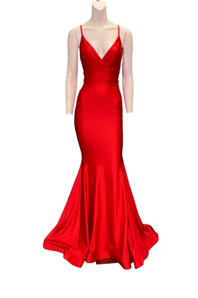Shop Jessica Angel Evening Gown In Perry Red