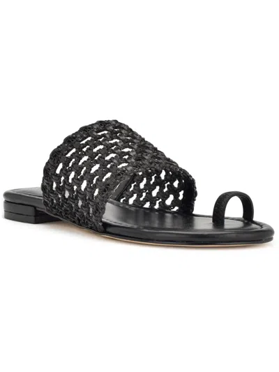 Shop Nine West Nolah2 Womens Toe Ring Slide On Flatform Sandals In Black