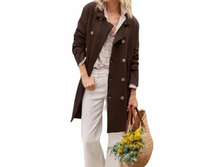 Shop Frank & Eileen Tipperary English Trench Coat In Irish Chocolate In Multi