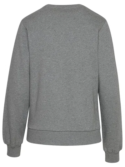 Shop Apc A.p.c. Floral Logo Sweatshirt In Grey
