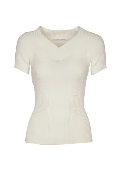 Shop Alberta Ferretti Sweaters White