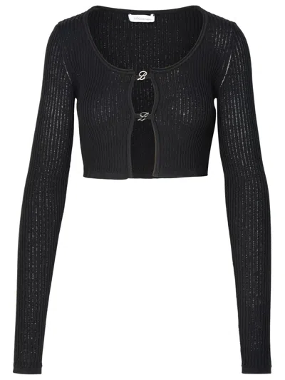 Shop Blumarine Crop Sweater In Black