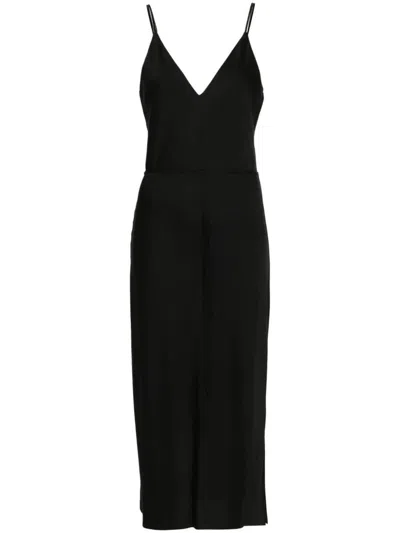 Shop Calvin Klein Recycled Cdc Midi Slip Dress Clothing In Black