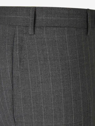 Shop Canali Pinstripe Suit In Pinstripe Motif