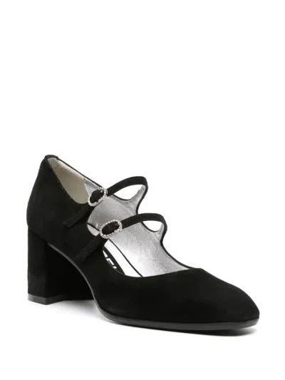 Carel Paris Alice 23 Suede Block Heel Pumps In Black