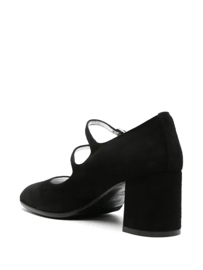 Carel Paris Alice 23 Suede Block Heel Pumps In Black