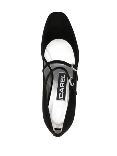 Carel Paris Alice 23 Suede Block Heel Pumps In Black