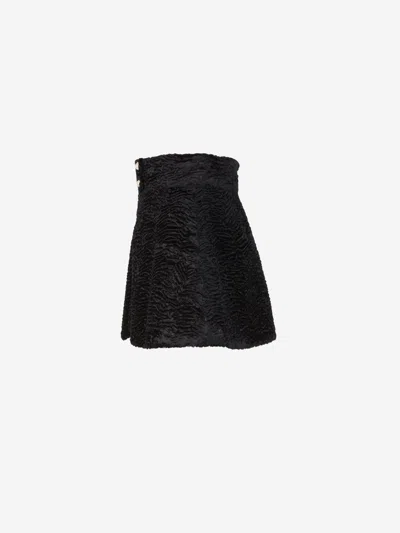 Shop Casablanca Animal Motif Skirt In Black