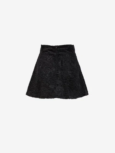 Shop Casablanca Animal Motif Skirt In Black
