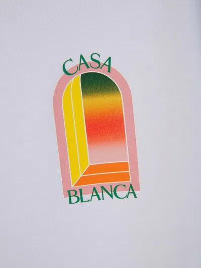 Shop Casablanca Graphic Printed T-shirt In White