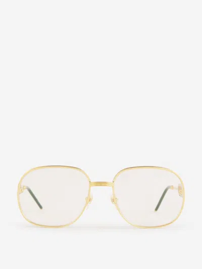 Shop Casablanca Metallic Glasses In Gold
