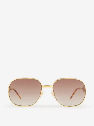 Shop Casablanca Metallic Sunglasses In Gold