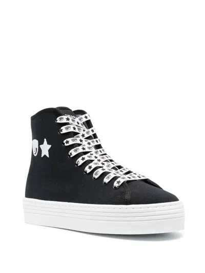 Chiara Ferragni Eyelike-motif Lace-up Sneakers In Multicolour