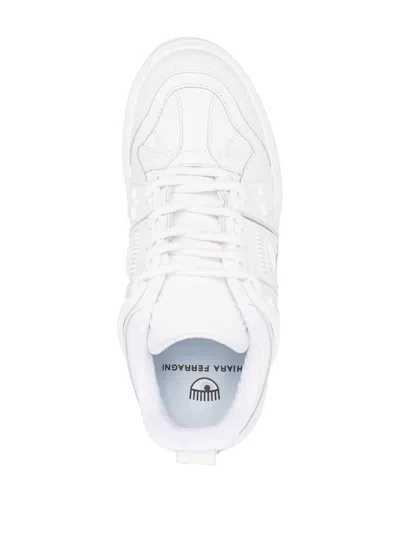 Chiara Ferragni Chunky Sole Sneakers Pull Tab In White