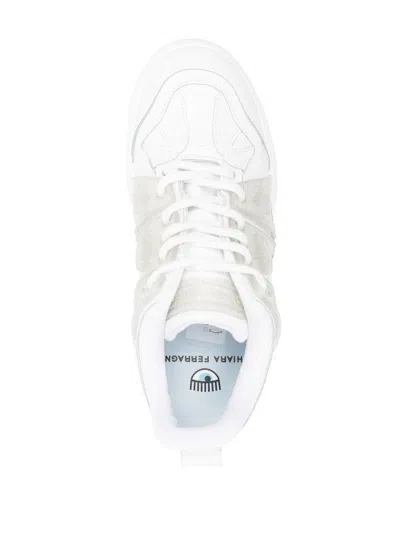 Shop Chiara Ferragni Eye Fly Sneakers Shoes In White