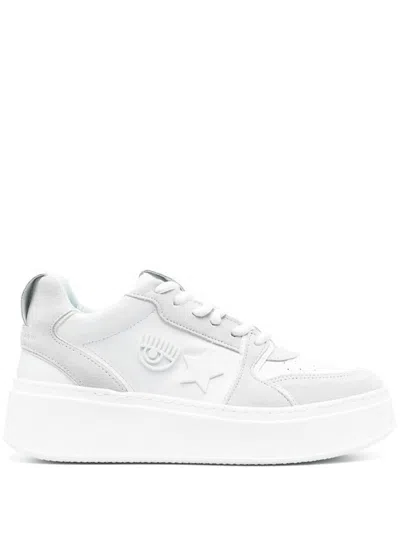 Shop Chiara Ferragni Sneakers School Shoes In White