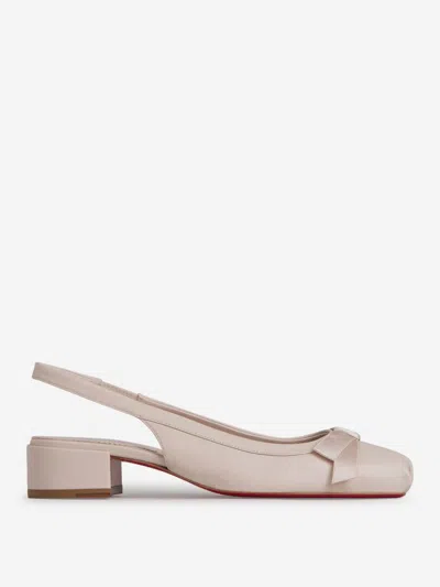 Shop Christian Louboutin Mamaflirt Sling Heeled Shoes In Bow Detail At The Toe