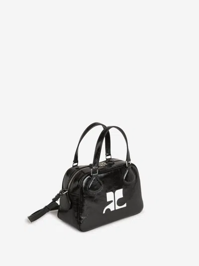 Shop Courrèges Bowling Reissue Shoulder Bag In Black