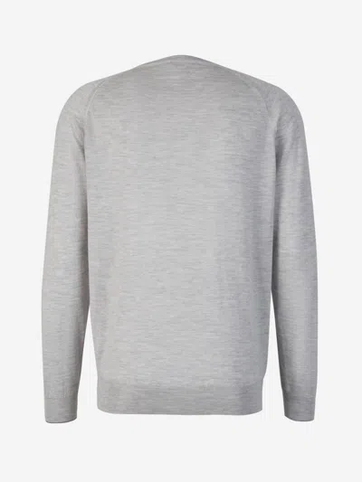 Shop Cruciani Cashmere And Silk Sweater In Light Grey
