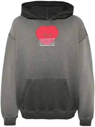 Shop Diesel S Boxt Hood N10 Sweatshirt Clothing In Grey