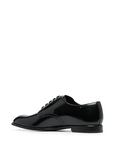 Shop Dolce & Gabbana Brushed Derby Shoes In Black