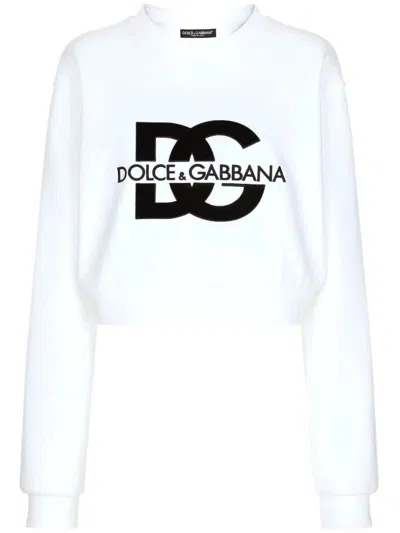 Shop Dolce & Gabbana Crewneck Sweatshirt Clothing In White