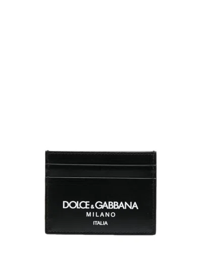 Shop Dolce & Gabbana Dg Milan Printed Card Holder Accessories In Black