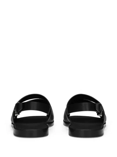 Shop Dolce & Gabbana Leather Slipper Shoes In Black