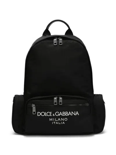 Shop Dolce & Gabbana Nylon Backpack Bags In Black