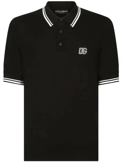Shop Dolce & Gabbana Polo Clothing In Black