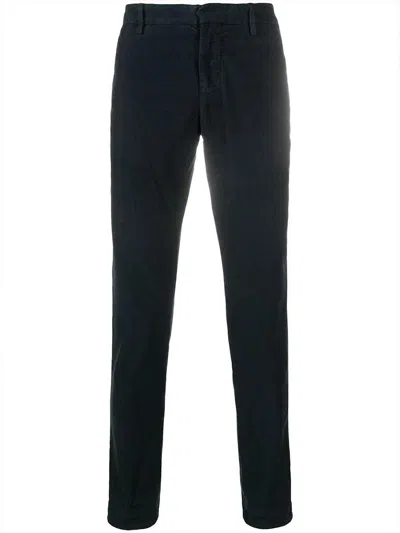 Dondup Mid-rise Tapered Chinos In Blue