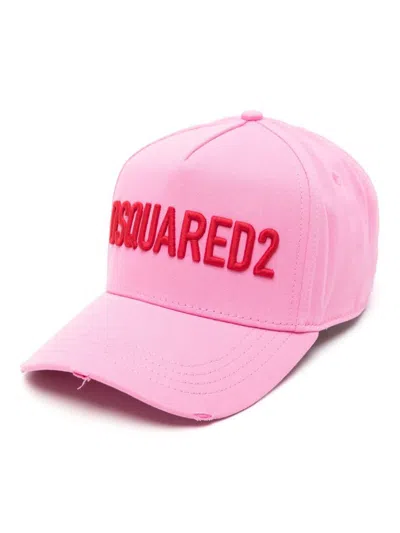 Shop Dsquared2 Baseball Cap Accessories In Pink & Purple