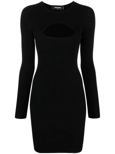 Shop Dsquared2 Cut Out Mini Dress Clothing In Black