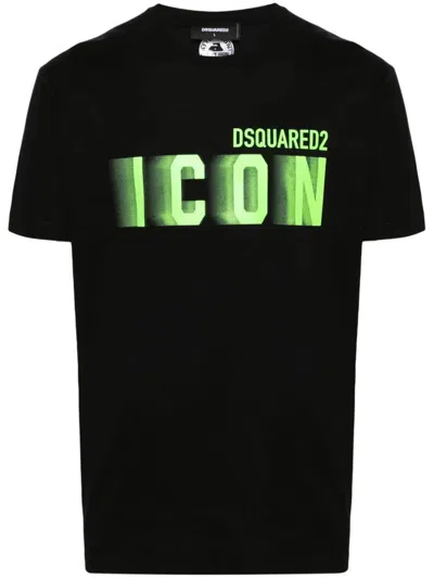 Shop Dsquared2 Icon Blur Cool Fit Tee Clothing In Black