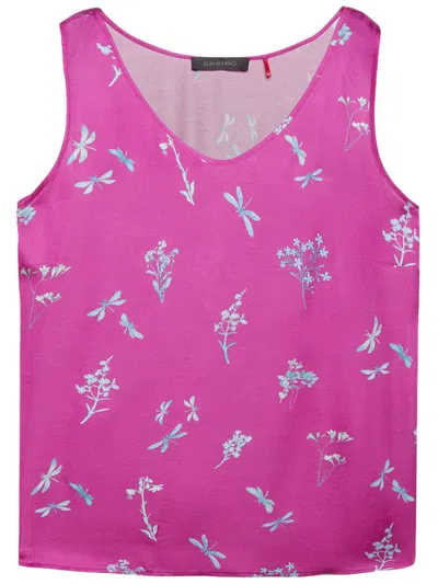 Shop Elena Miro' Top Clothing In Pink & Purple