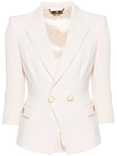 Shop Elisabetta Franchi Jacket Clothing In White