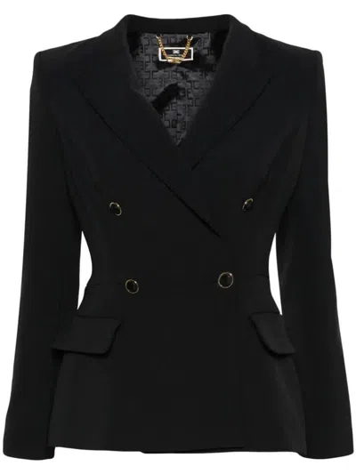 Shop Elisabetta Franchi Jacket Clothing In Black