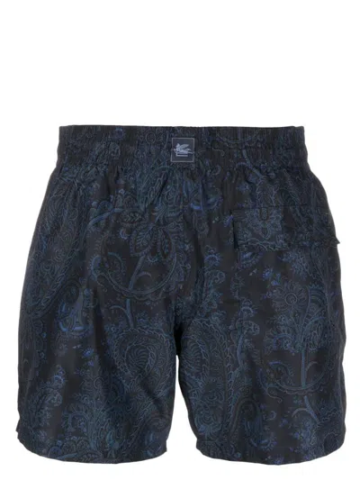 Shop Etro Beach Shorts Clothing In Blue