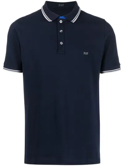 Shop Fay Polo Clothing In Blue