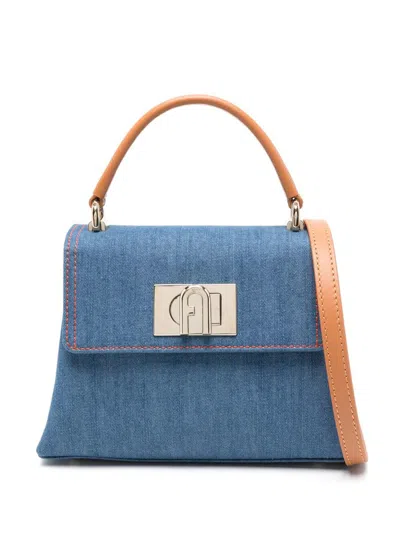 Shop Furla 1927 Mini Top Handle Bags In Blue