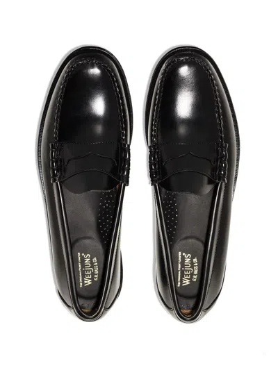 Shop Gh Bass G.h. Bass Loafers In Black