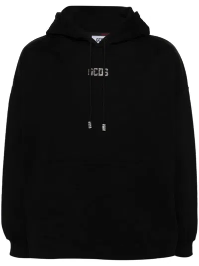 Shop Gcds Bling Logo Hoodie Clothing In Black