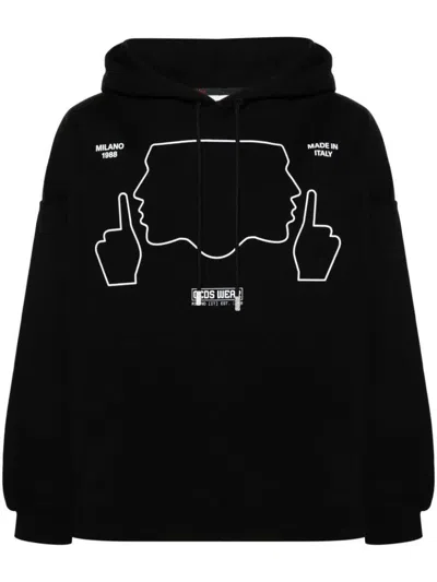 Shop Gcds Do Not Talk To Me Hoodie Clothing In Black
