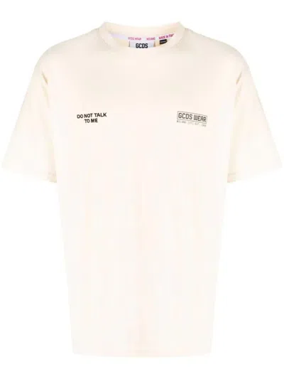 Shop Gcds Do Not Talk To Me Loose T-shirt Clothing In White