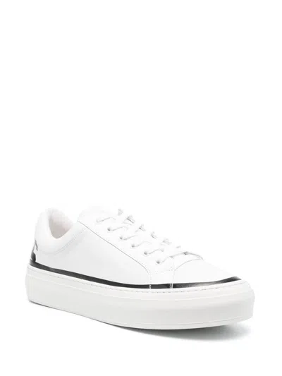 Shop Gcds Logo Sneakers Shoes In White