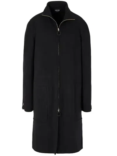 Shop Giorgio Armani Coat Clothing In Black