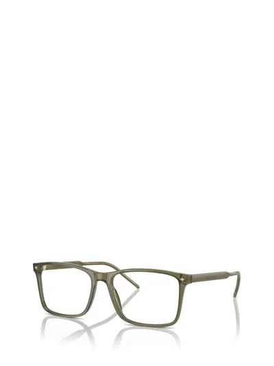 Shop Giorgio Armani Eyeglasses In Transparent Green