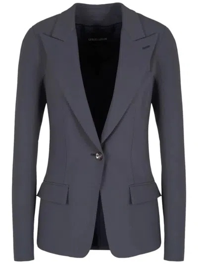Shop Giorgio Armani Jacket Clothing In Grey