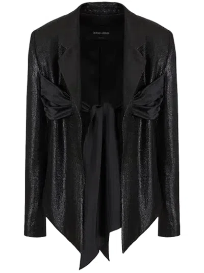 Shop Giorgio Armani Jacket Clothing In Black